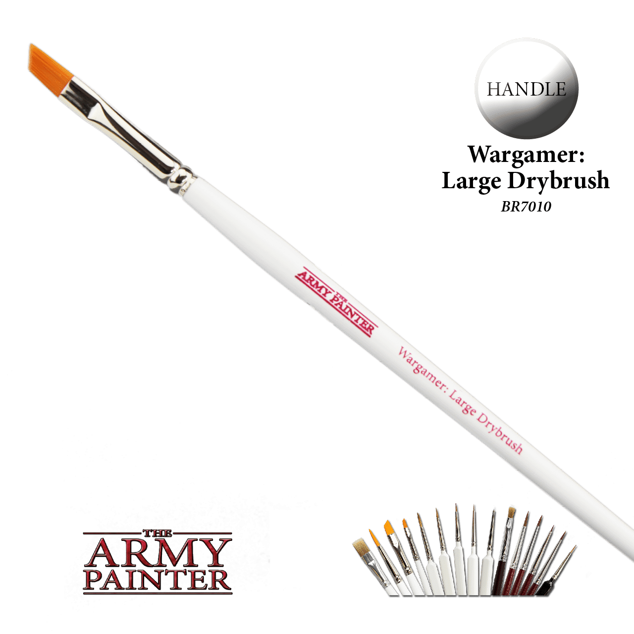 AP- Large Drybrush Wargamer Paint Brush image 0